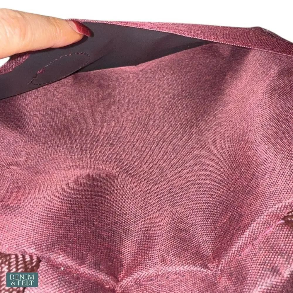 NEW Insulated Lunch Bag Burgundy Bear Logo Reusable Zip Closure Work School Tote
